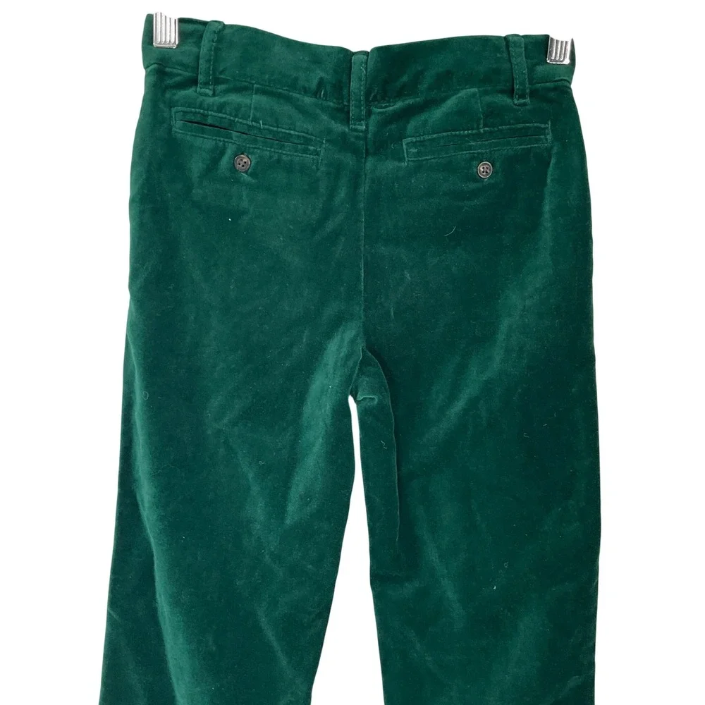 Gymboree Boys‎ Green Velvet Trousers Holiday Dress Pants Sz 7 Preppy Party
